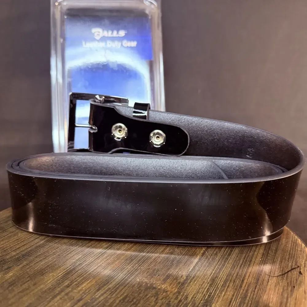 Galls Garrison Belt Size 54” Hi-Gloss Black Leather 1.75